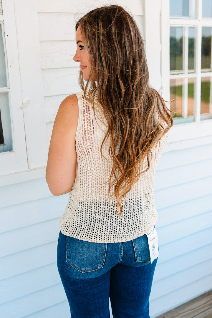 Tansy Open Stitch Sweater Tank Top