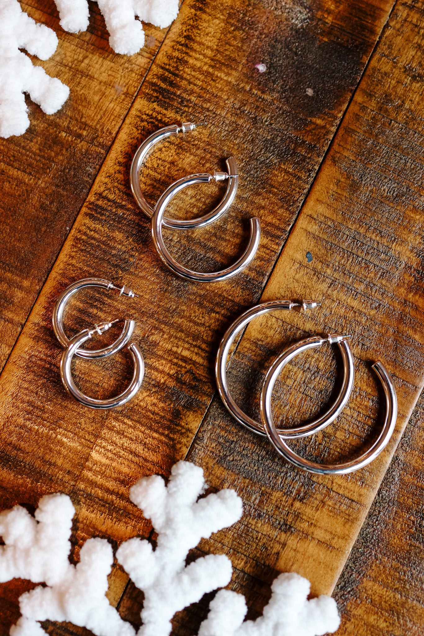 Della Hoop Earring Set - Silver