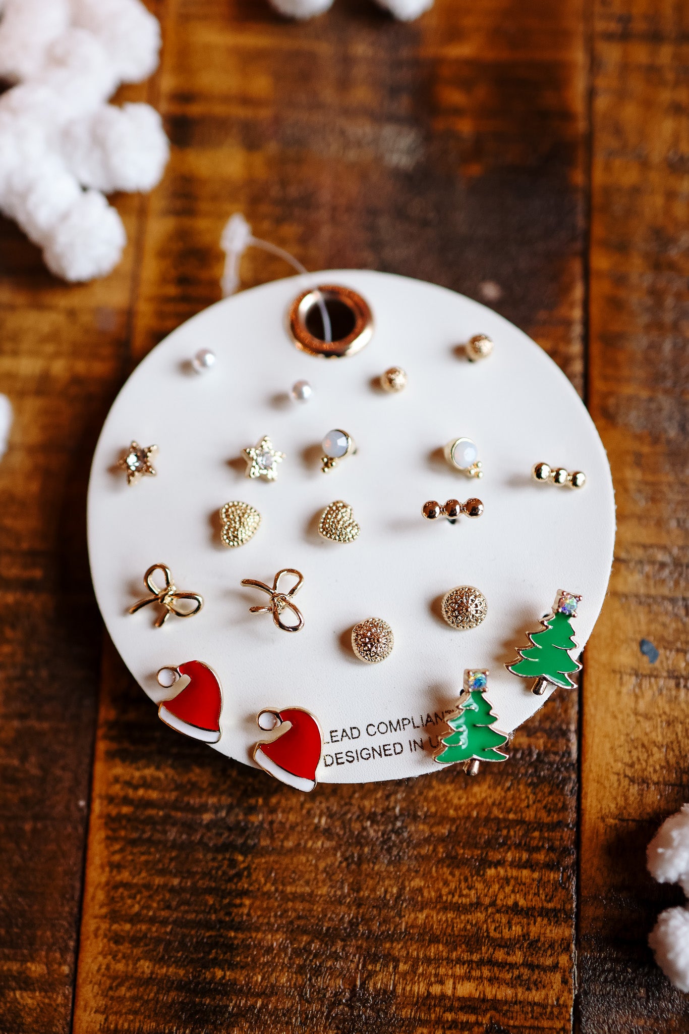 Assorted Christmas Theme Stud Earrings Set