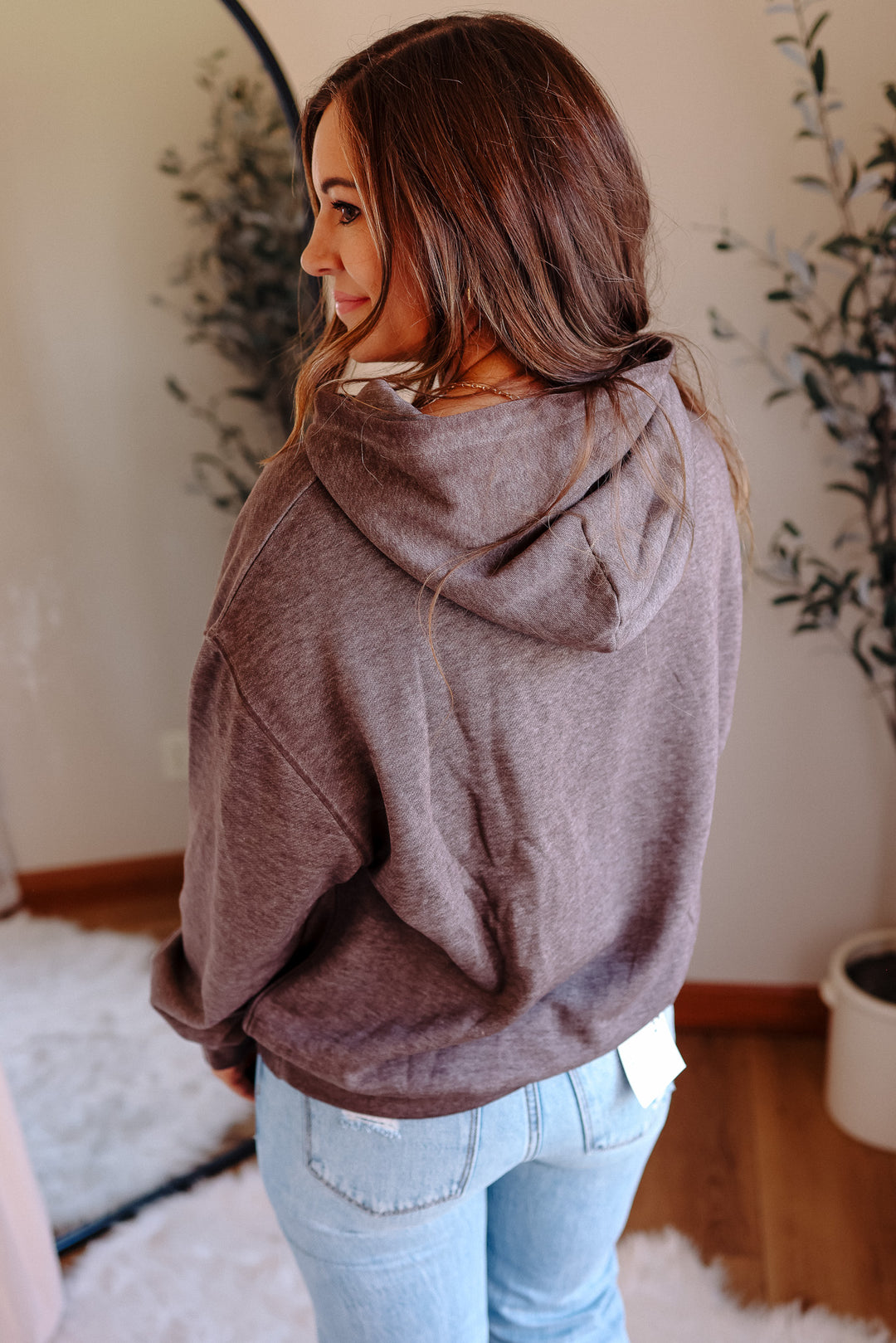 Estella Burnout Hoodie - Espresso