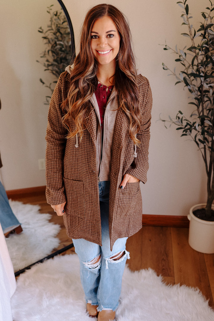 Teagan Detachable Hoodie Coat - Caramel