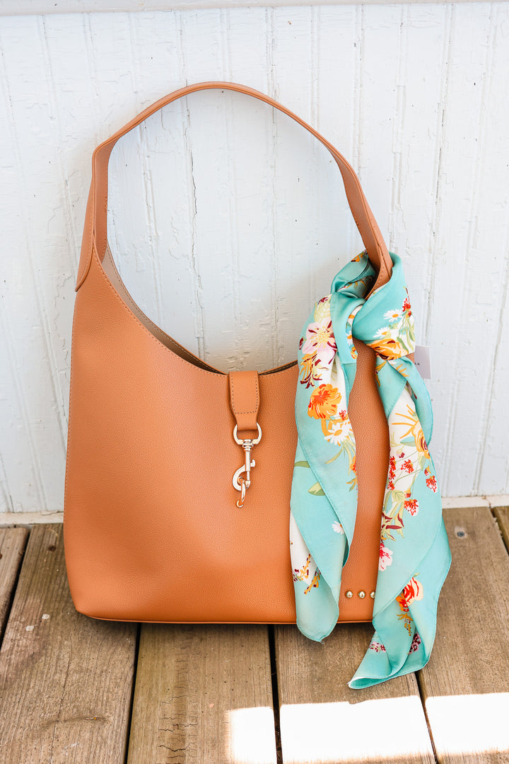 Spring Meadow Floral Silk-Feel Scarf