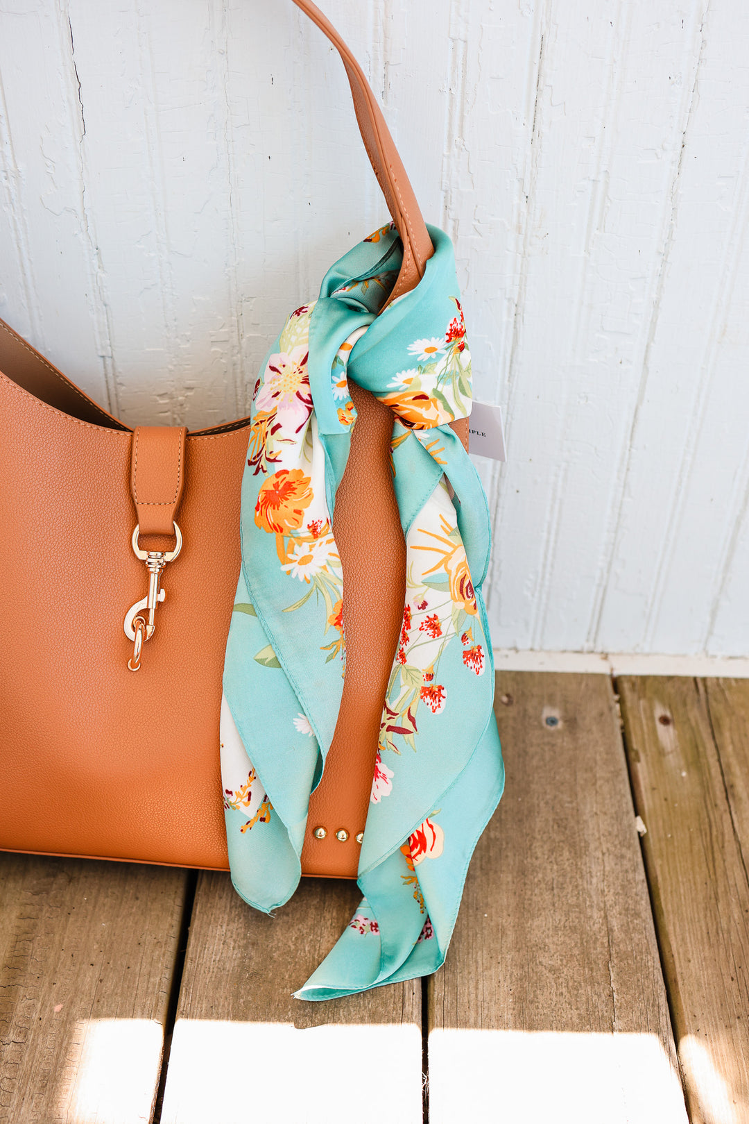 Spring Meadow Floral Silk-Feel Scarf