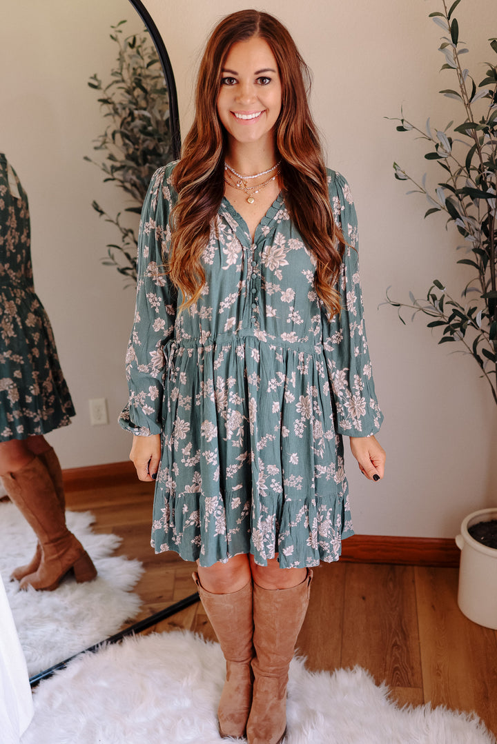 Pollie Ruffle Long Sleeve Dress