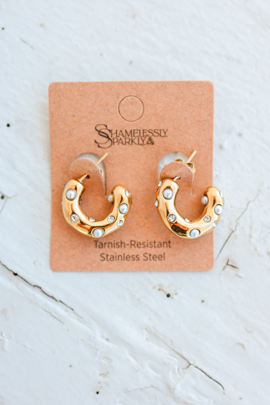 Pearly Hoop Earrings