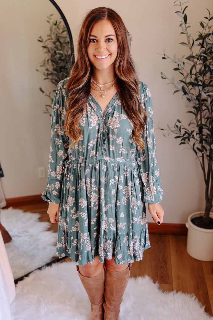 Pollie Ruffle Long Sleeve Dress