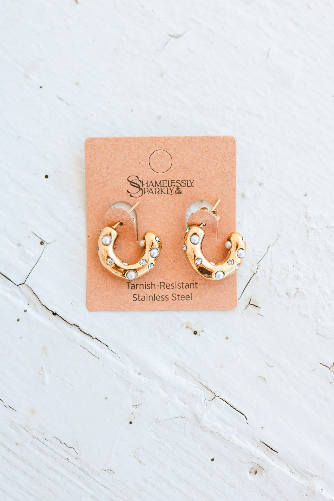 Pearly Hoop Earrings