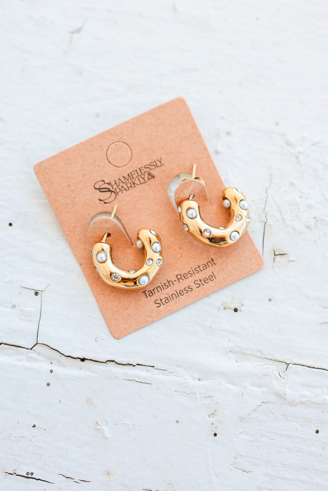 Pearly Hoop Earrings