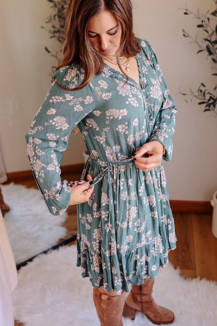 Pollie Ruffle Long Sleeve Dress