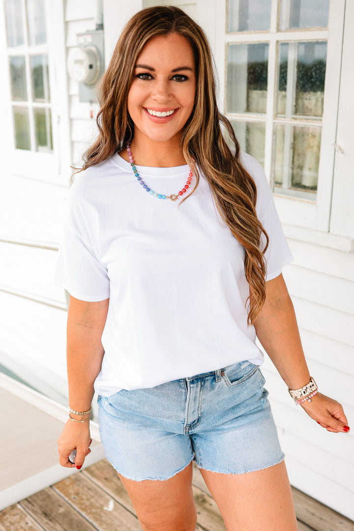 Trish Crop T-Shirt - Off White