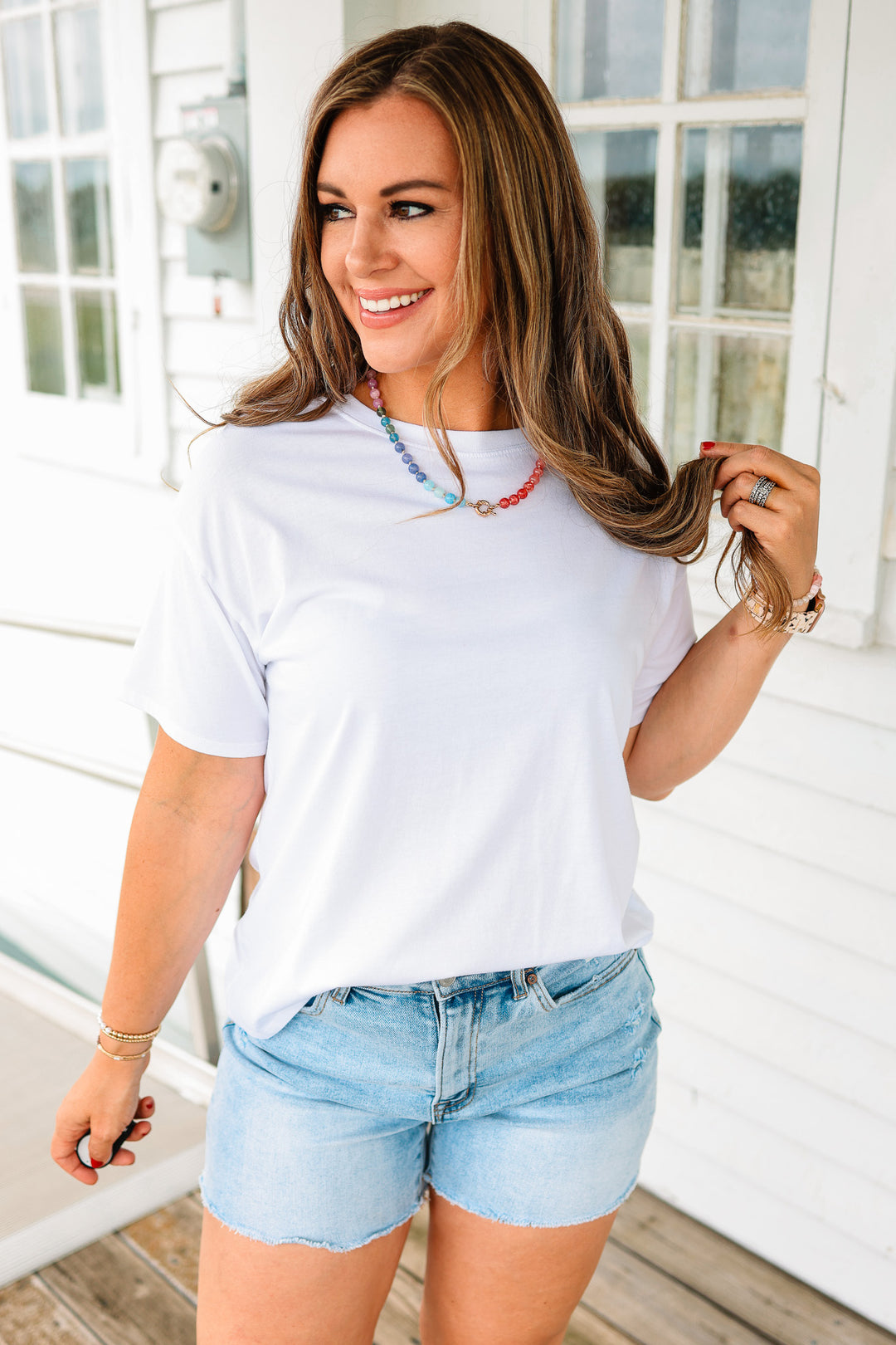 Trish Crop T-Shirt - Off White