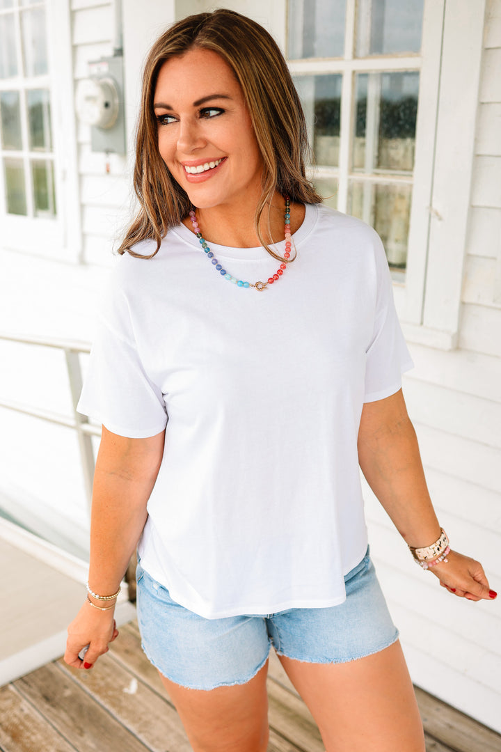 Trish Crop T-Shirt - Off White