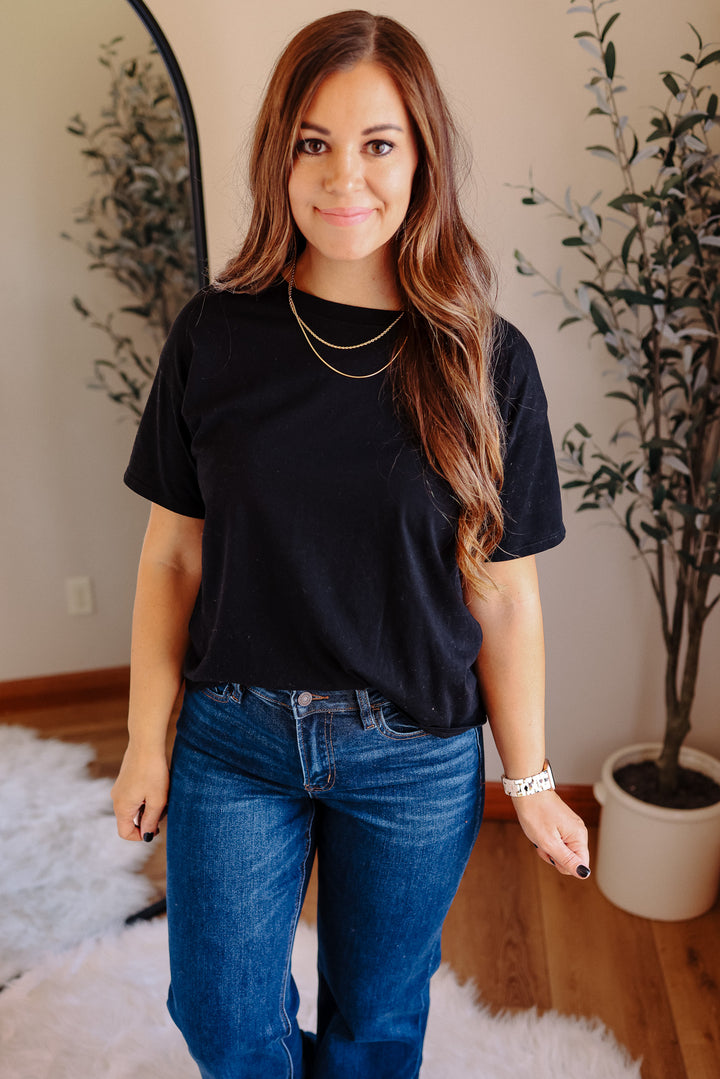 Trish Crop T-Shirt - Black