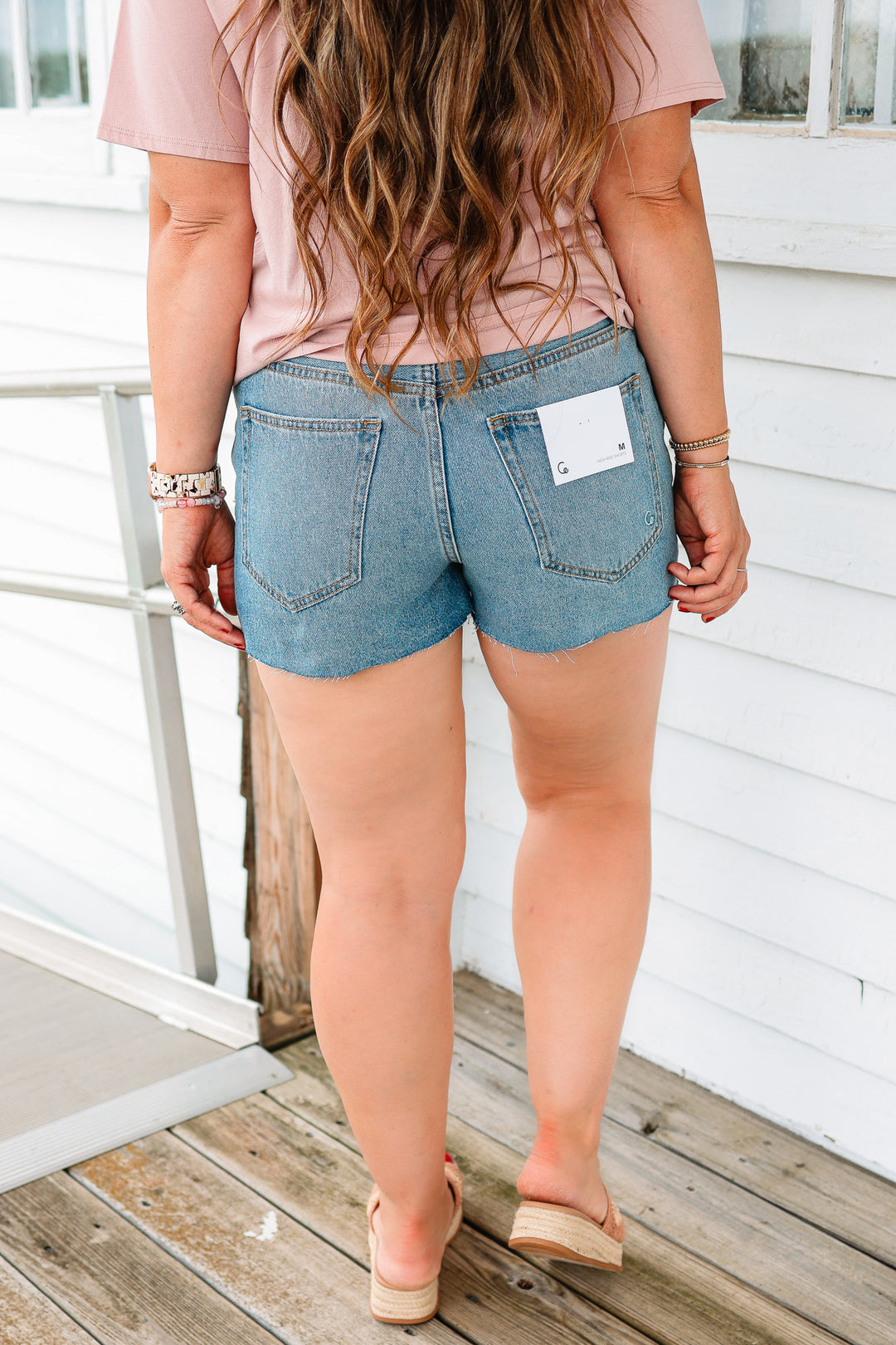 Marleigh Distressed Hem Shorts