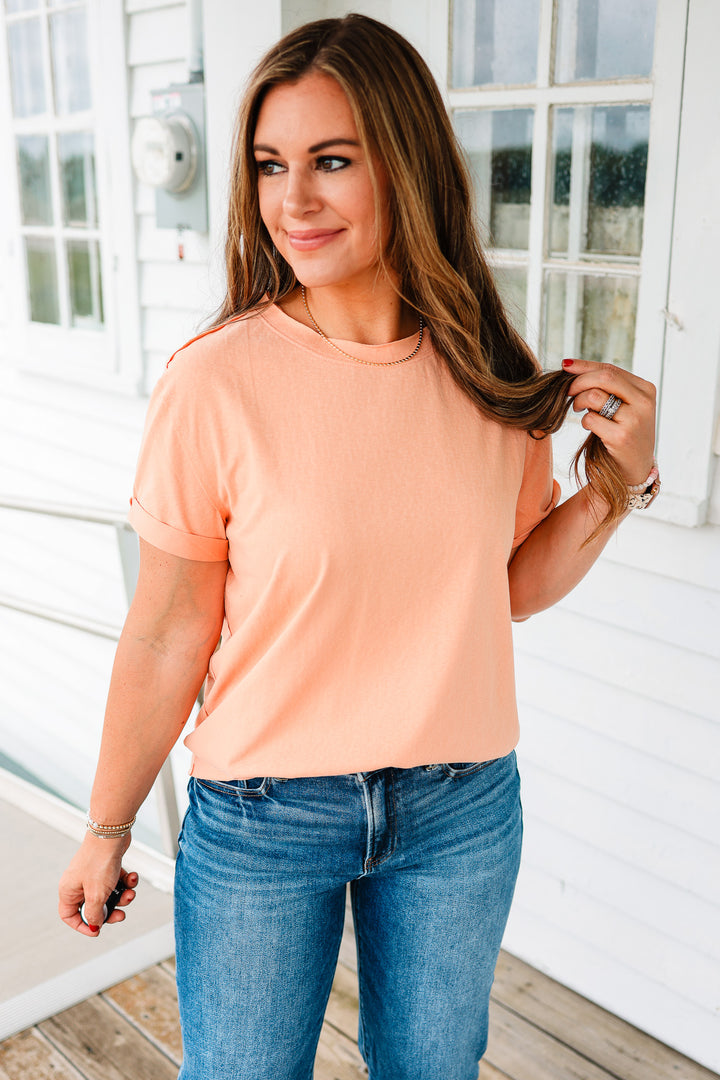 Mali Short Sleeve Tee - Peaches