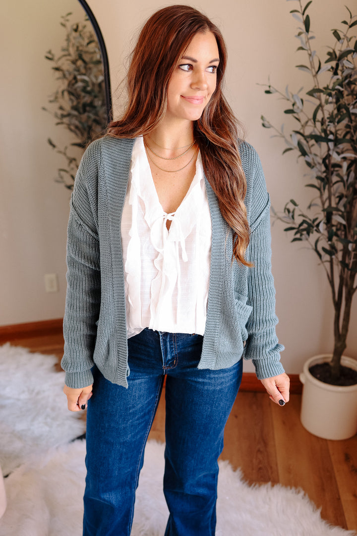 Braylee Cardigan - Emerald Blue