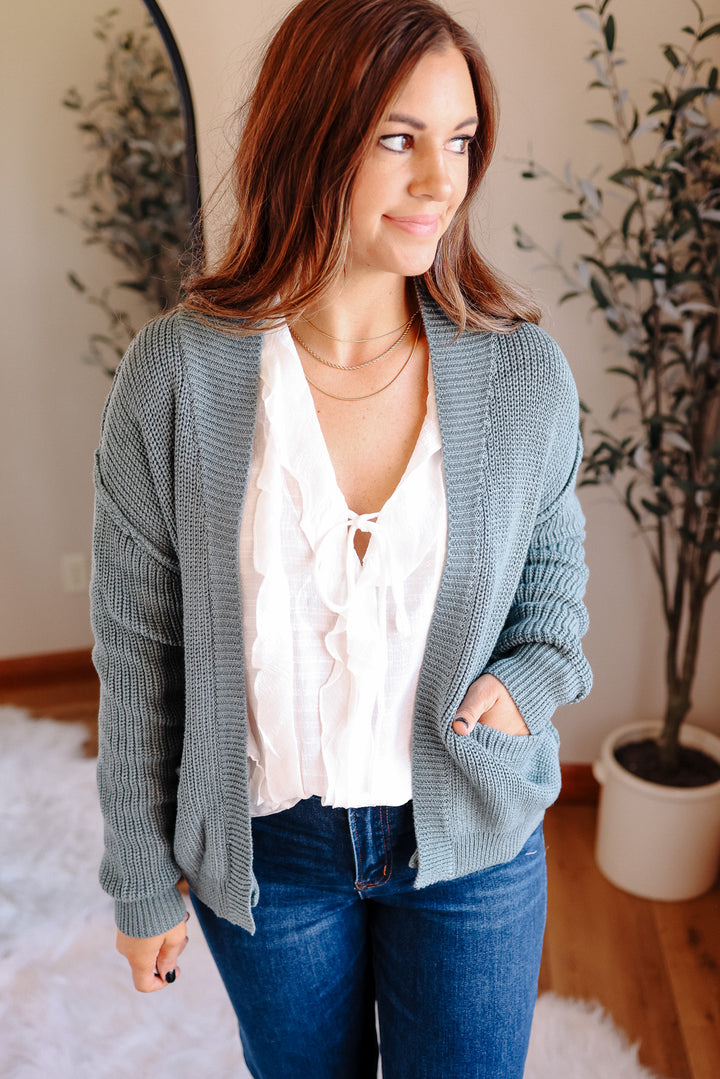 Braylee Cardigan - Emerald Blue