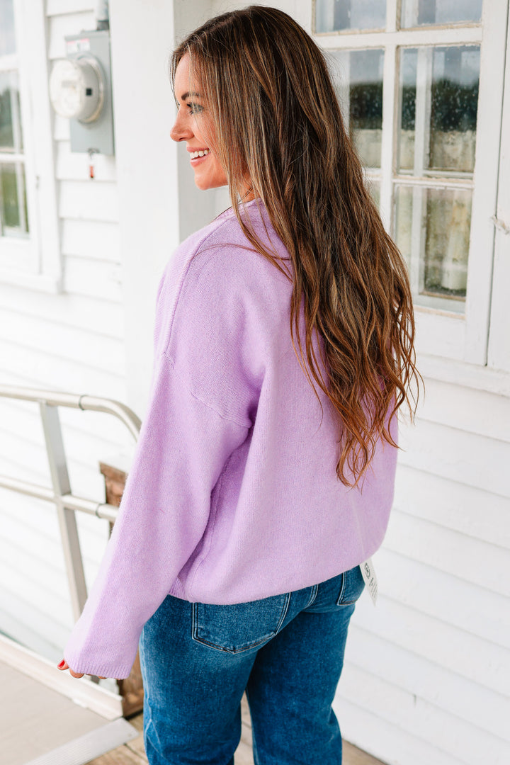 Sadie Sweater Cardigan - Lavender