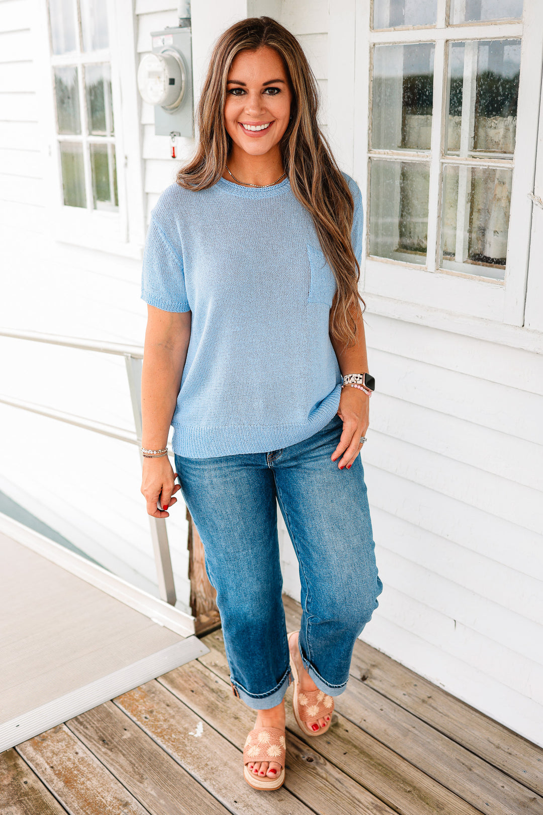 Coastal Cap Sleeve Sweater Vest