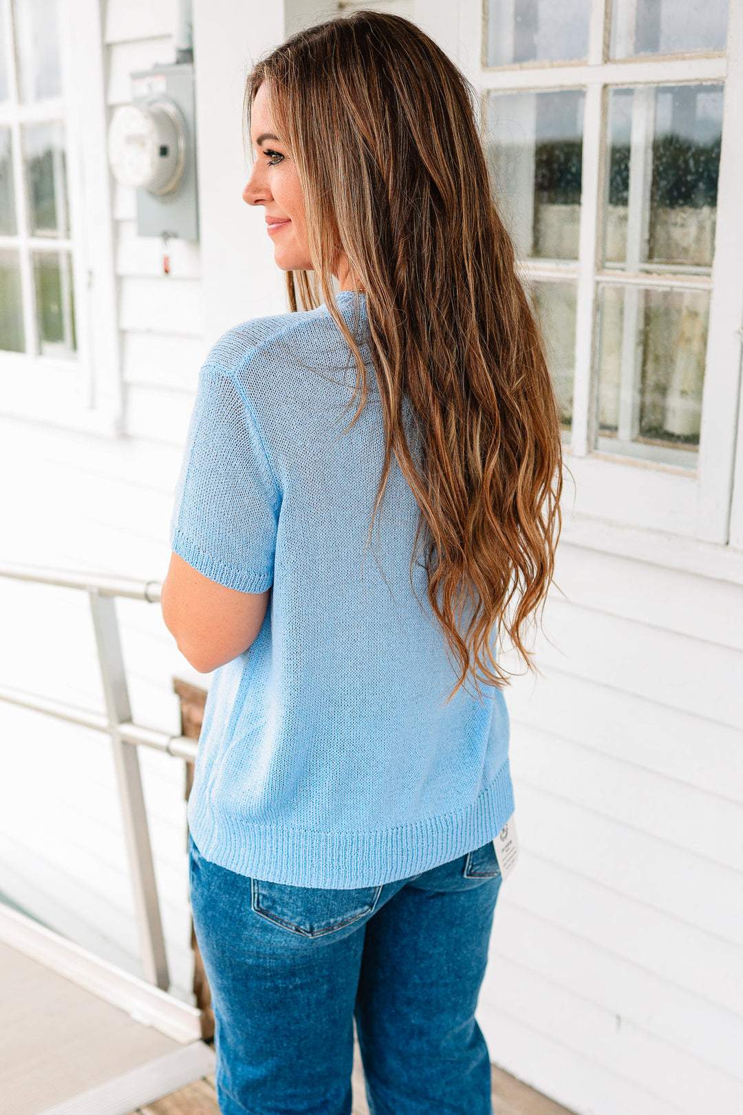 Coastal Cap Sleeve Sweater Vest