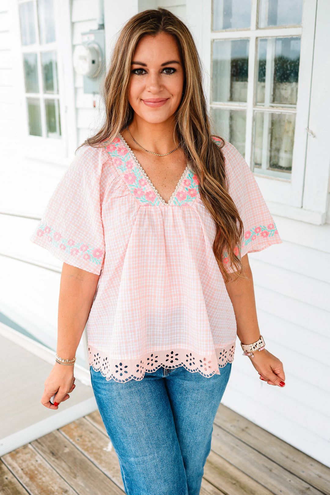 Sydney Floral Embroidered Top