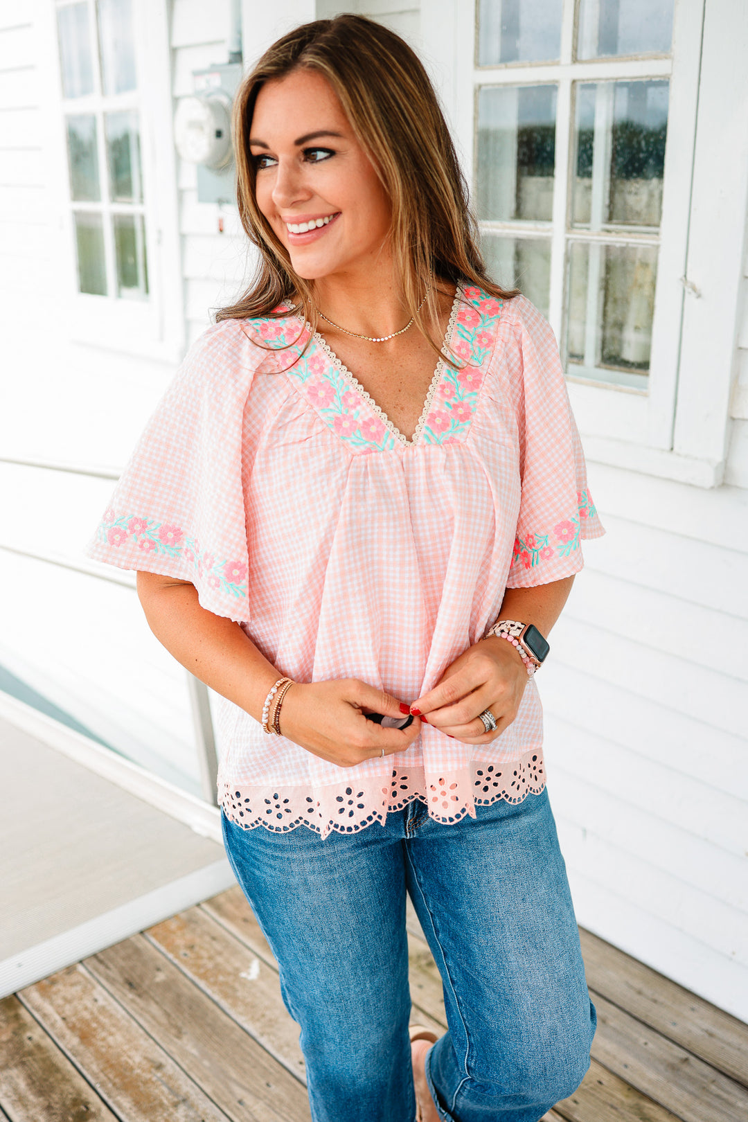 Sydney Floral Embroidered Top