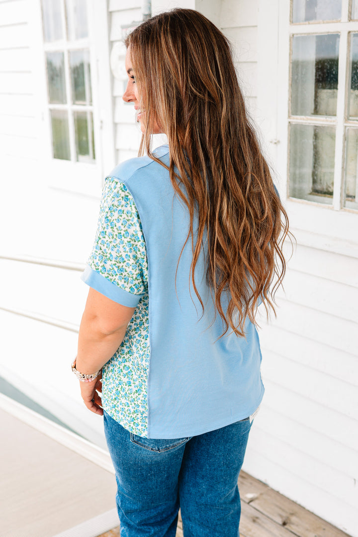 Stella Colorblock V Neck Top