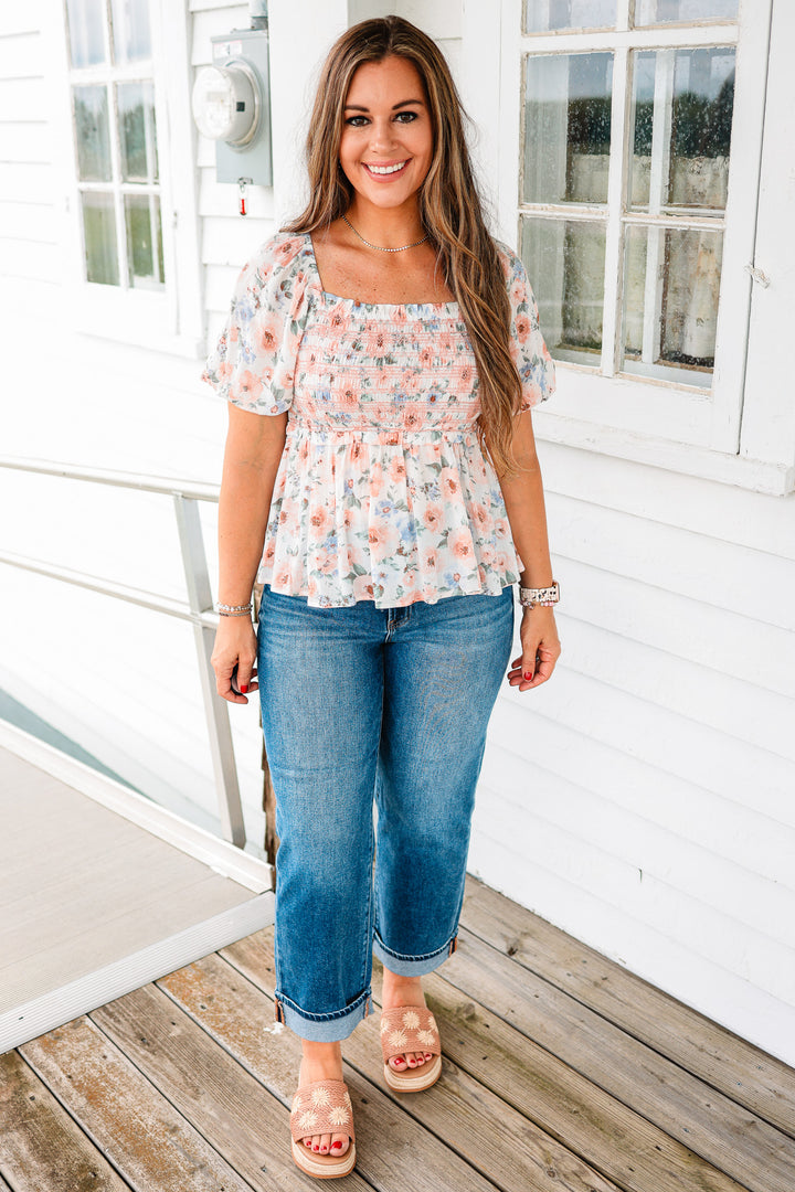Presley Floral Smocked Top
