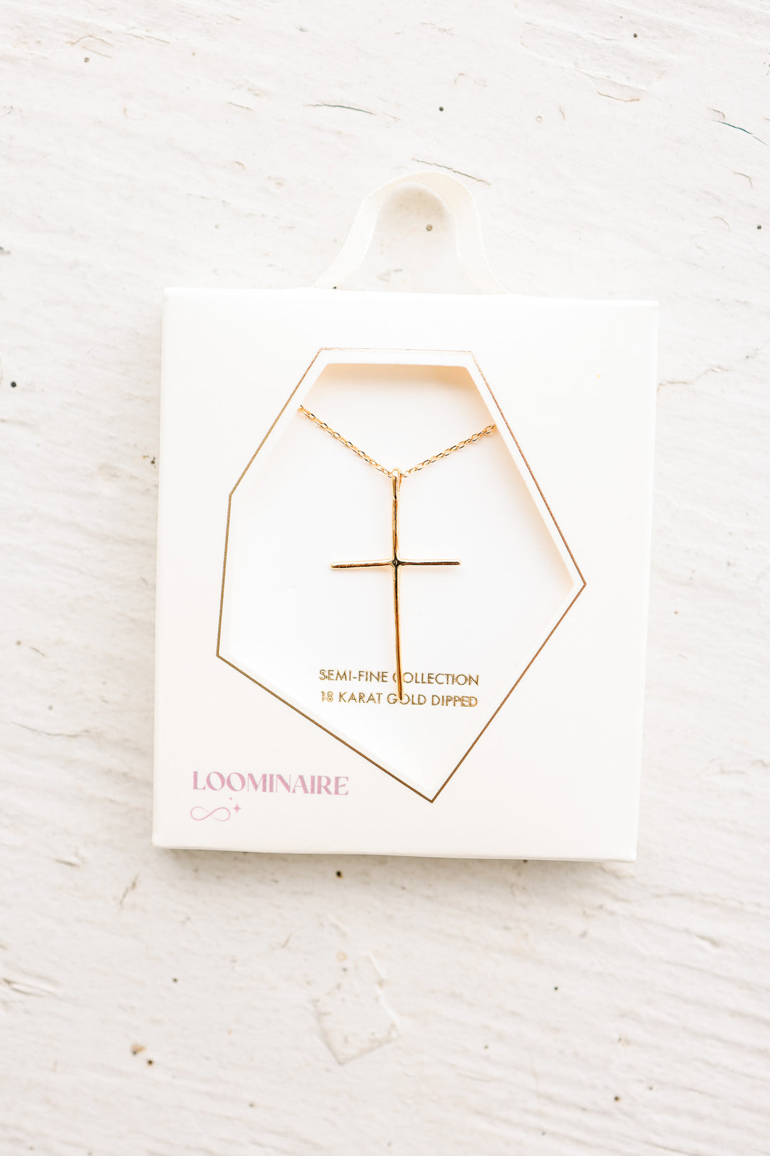 Gold Chain Sleek Cross Pendant Necklace