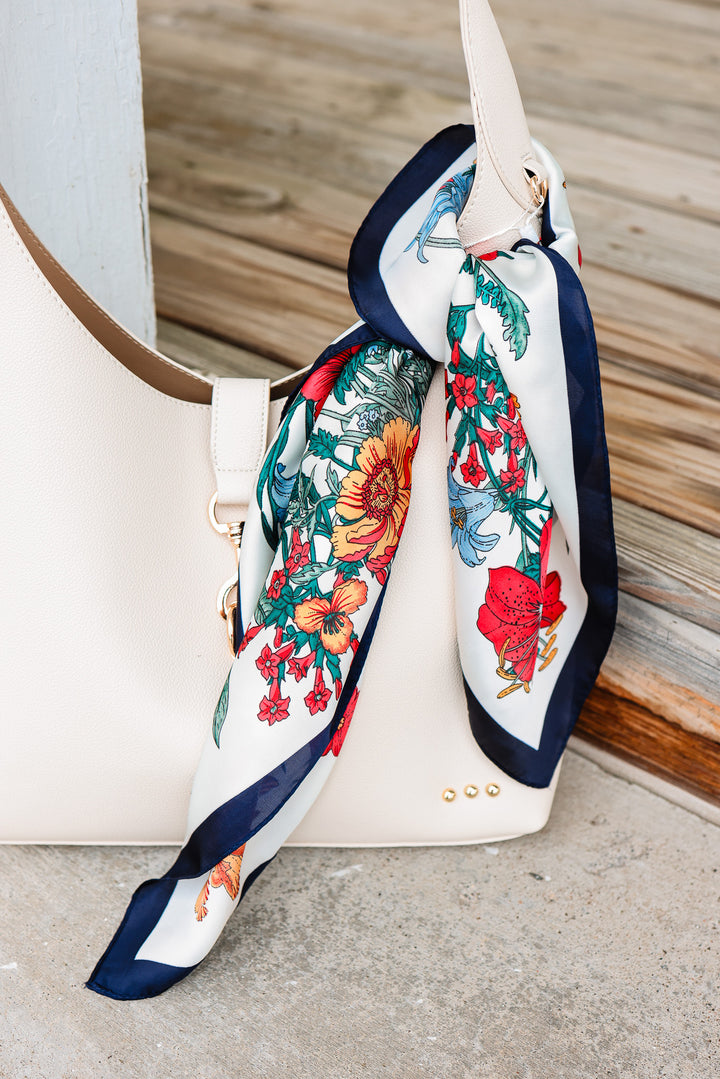 Large Floral Print Bandana Scart