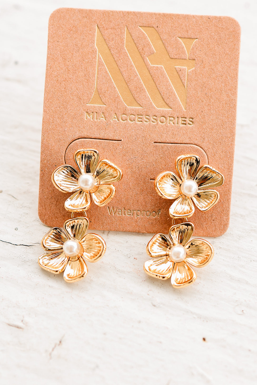 Pearl Floral Drop Earrings