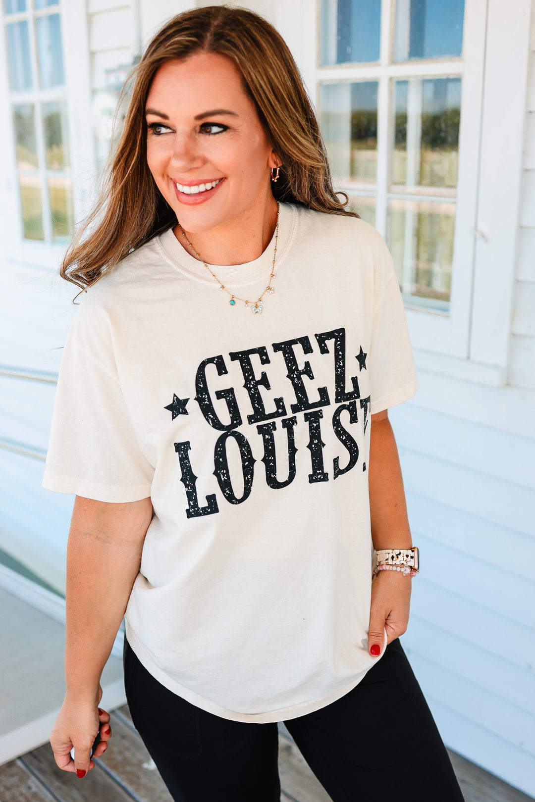 Geez Louise Graphic Tee - Ivory