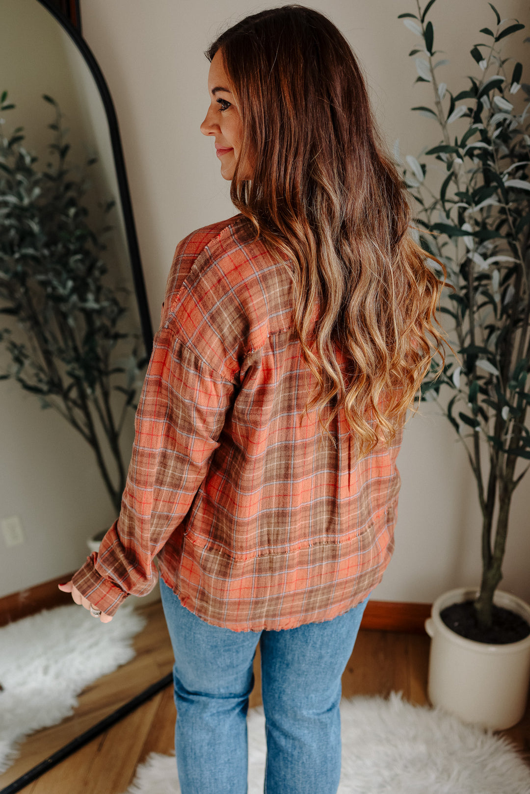 Lilah Washed Plaid Button Down