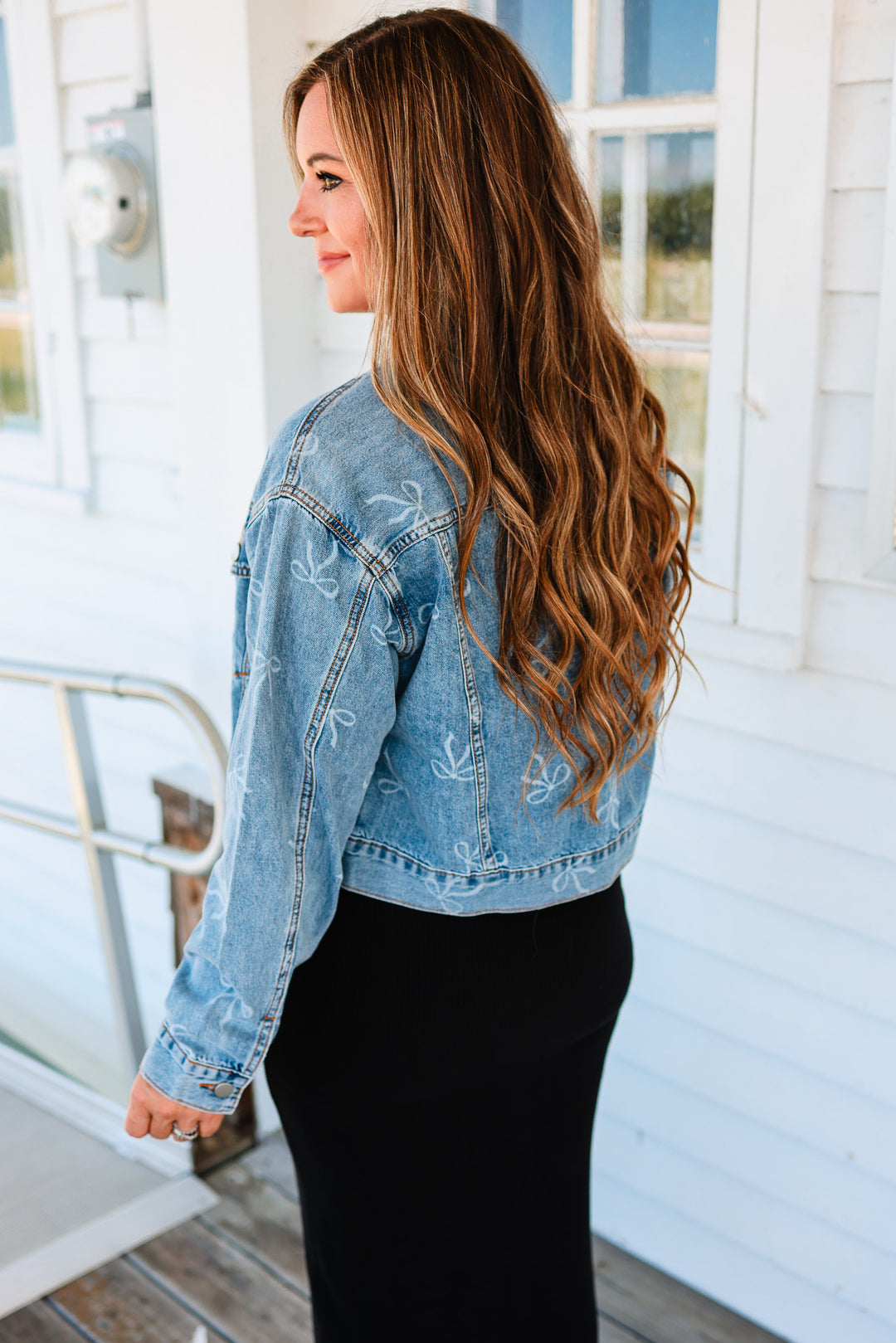 Ribbon Bow Denim Jacket