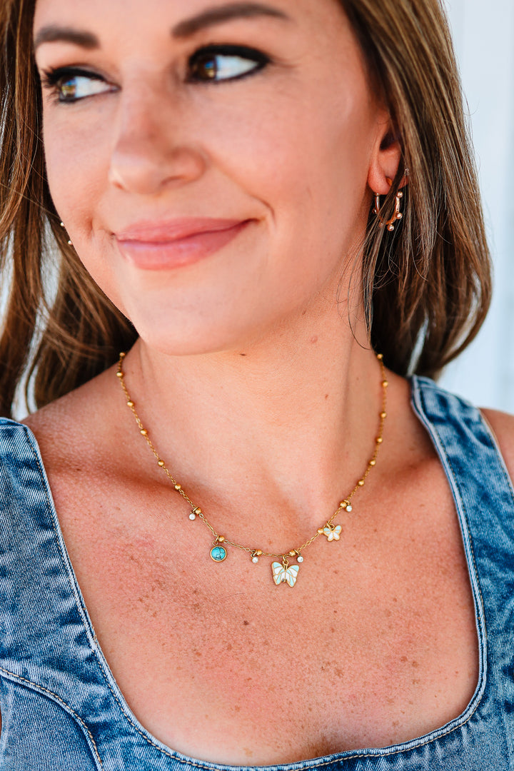 Charmed with Butterflies Necklace