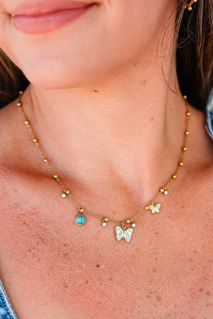 Charmed with Butterflies Necklace