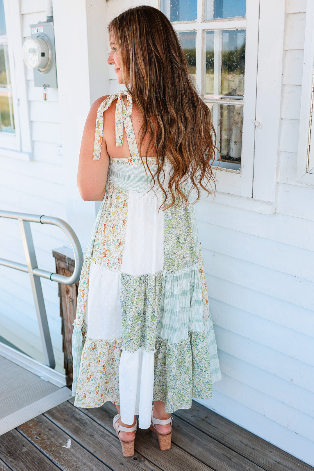 Presley Patchwork Tiered Maxi Dress