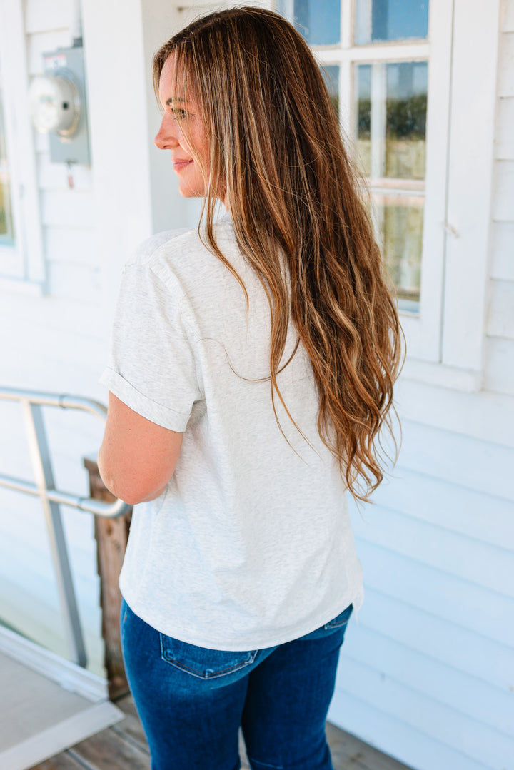 Mali Short Sleeve Tee -  Light Heather Gray
