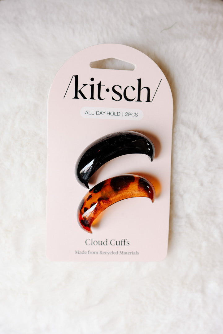 Black & Tort Cloud Cuffs - Medium