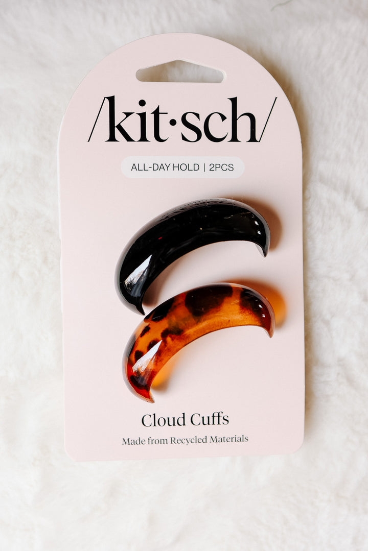 Black & Tort Cloud Cuffs - Medium