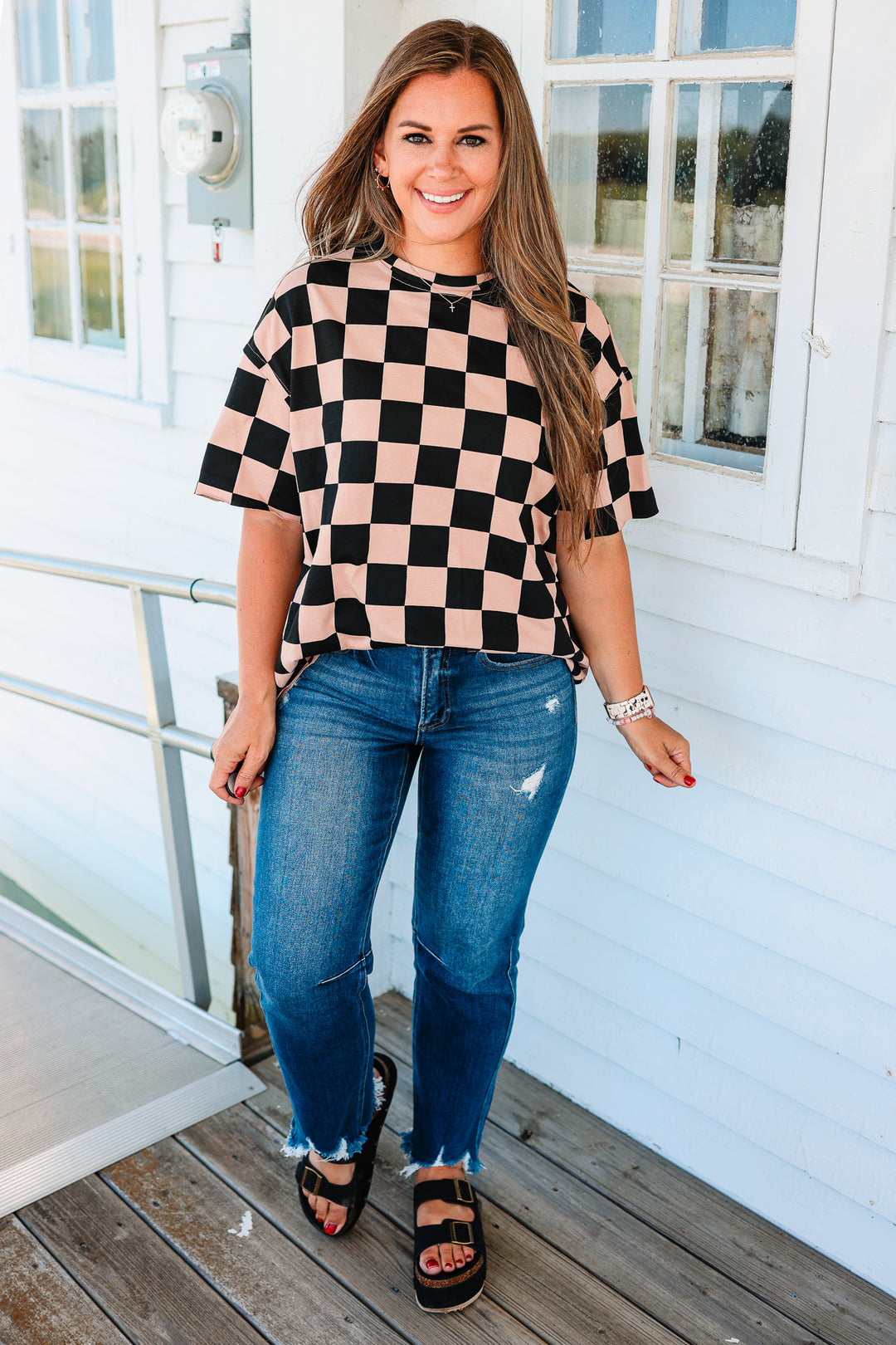 Boyfriend Tee - Checkmate