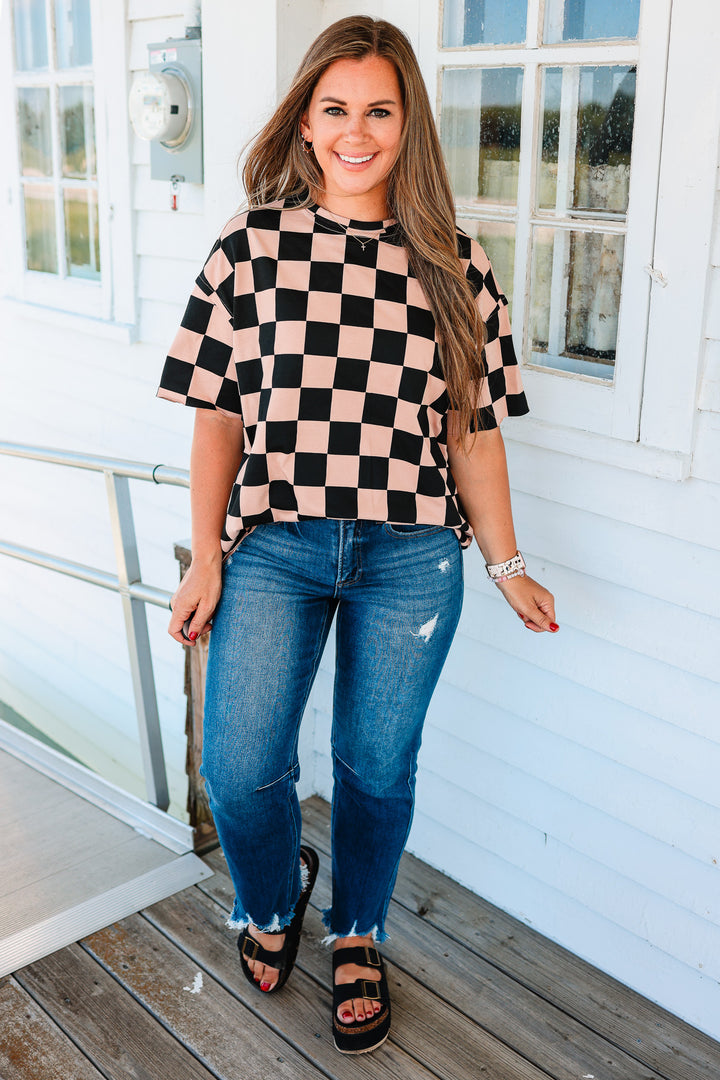 Boyfriend Tee - Checkmate