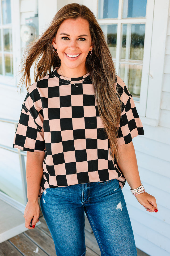 Boyfriend Tee - Checkmate