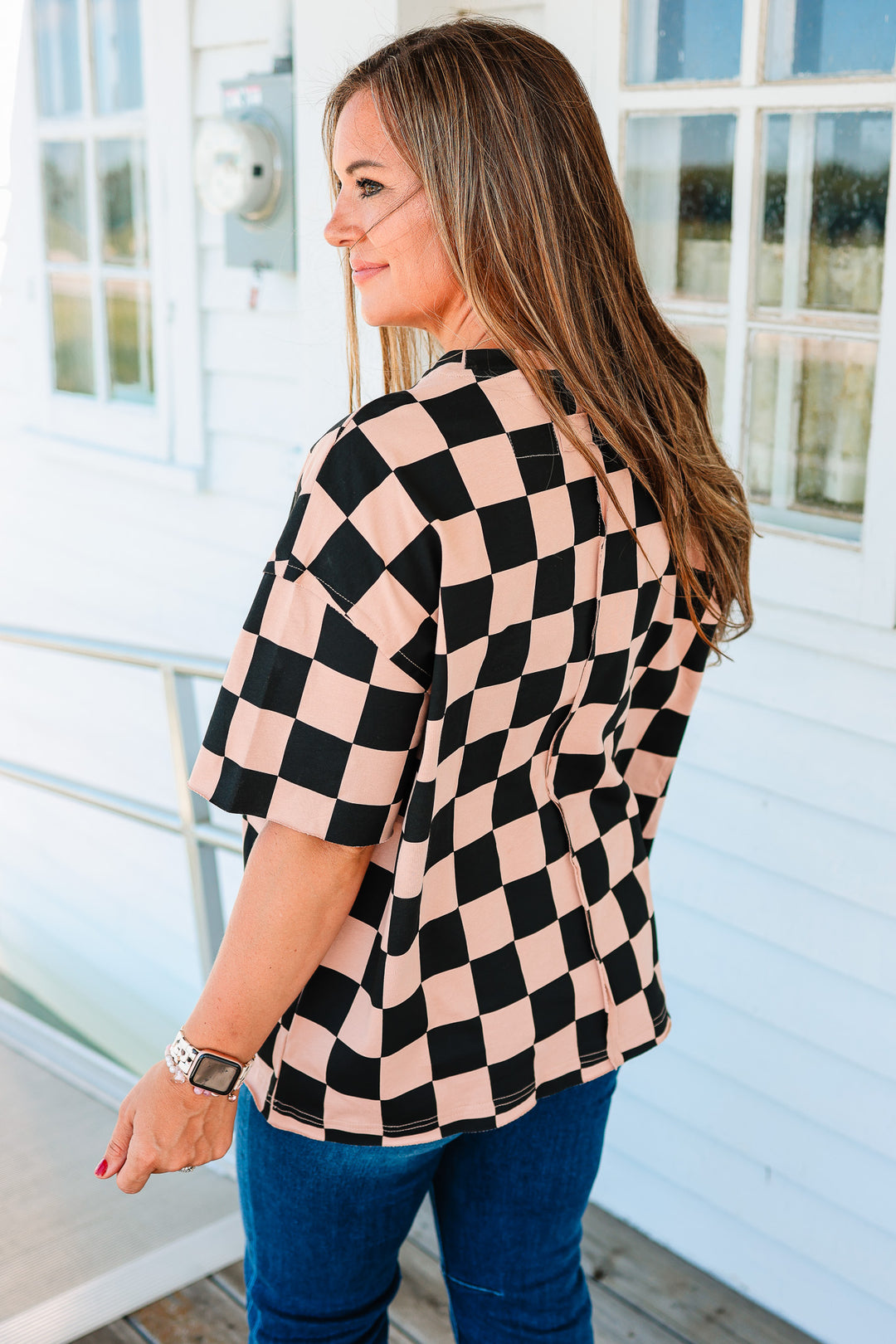 Boyfriend Tee - Checkmate