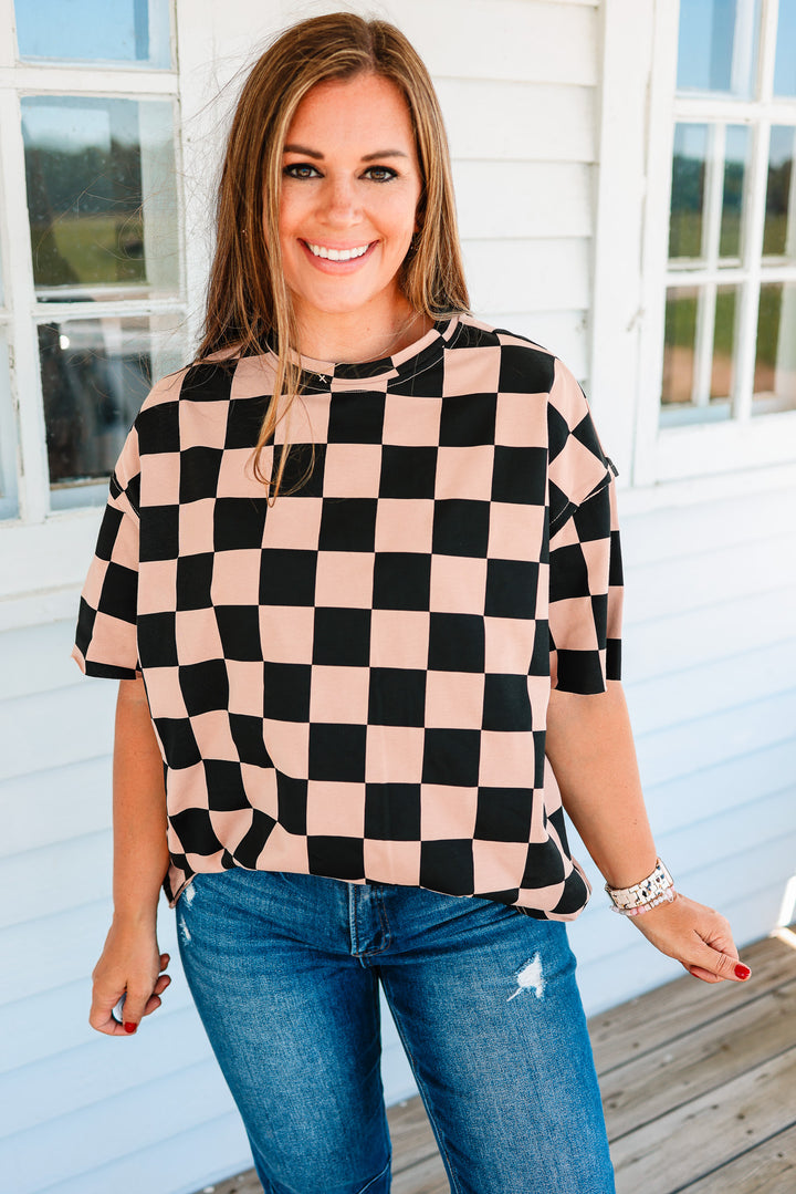 Boyfriend Tee - Checkmate
