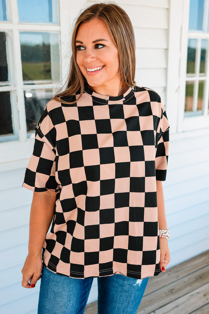 Boyfriend Tee - Checkmate