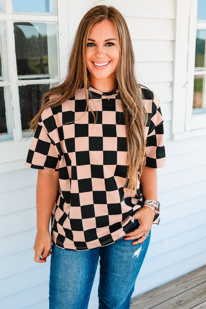 Boyfriend Tee - Checkmate
