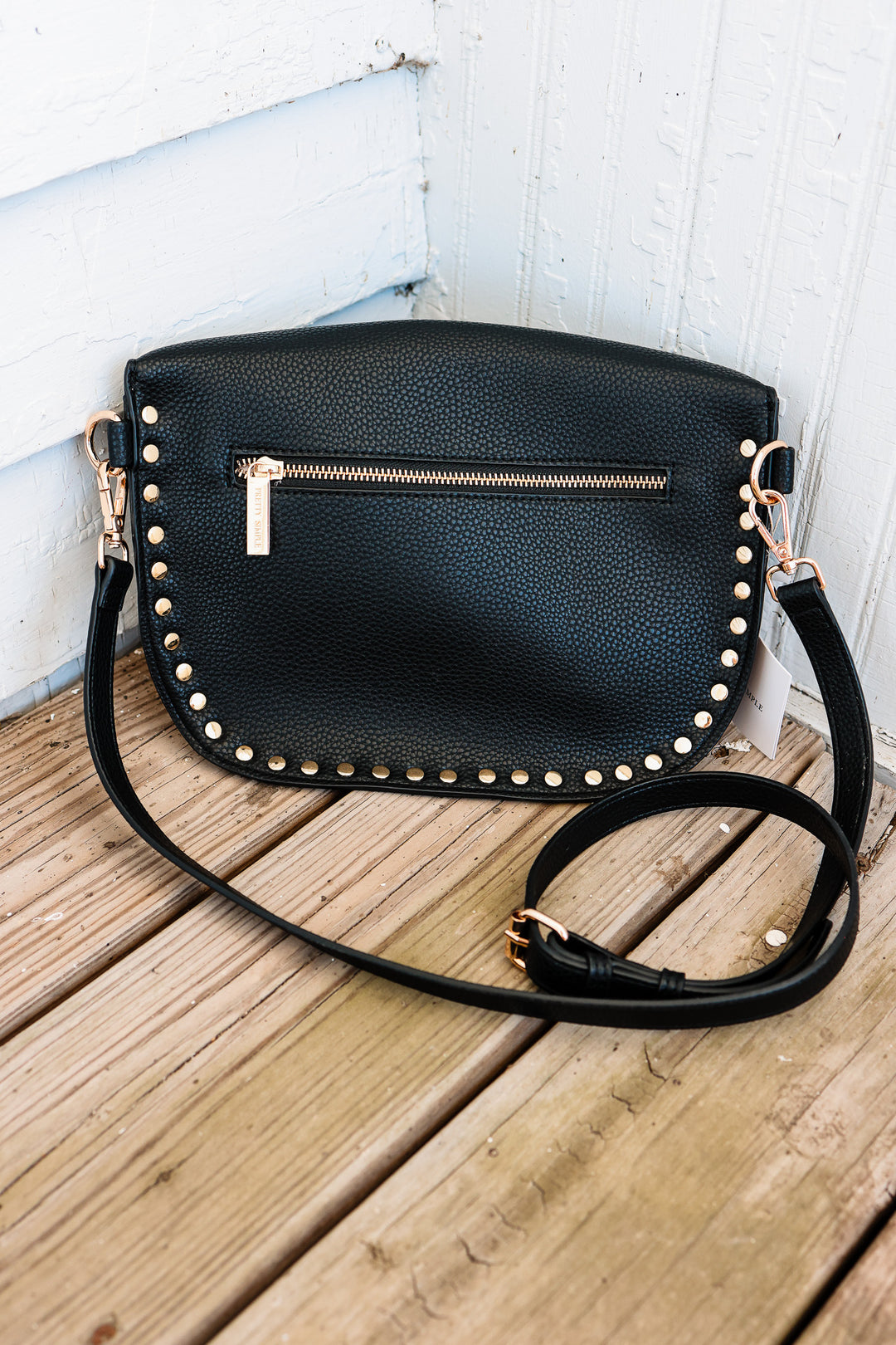 Pebble Sabrina Studded Bum Bag - Black
