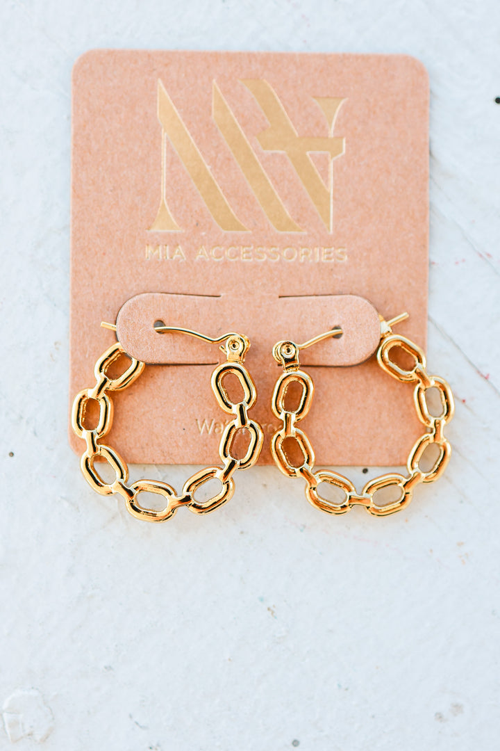 Chain Linked Hoop Earrings