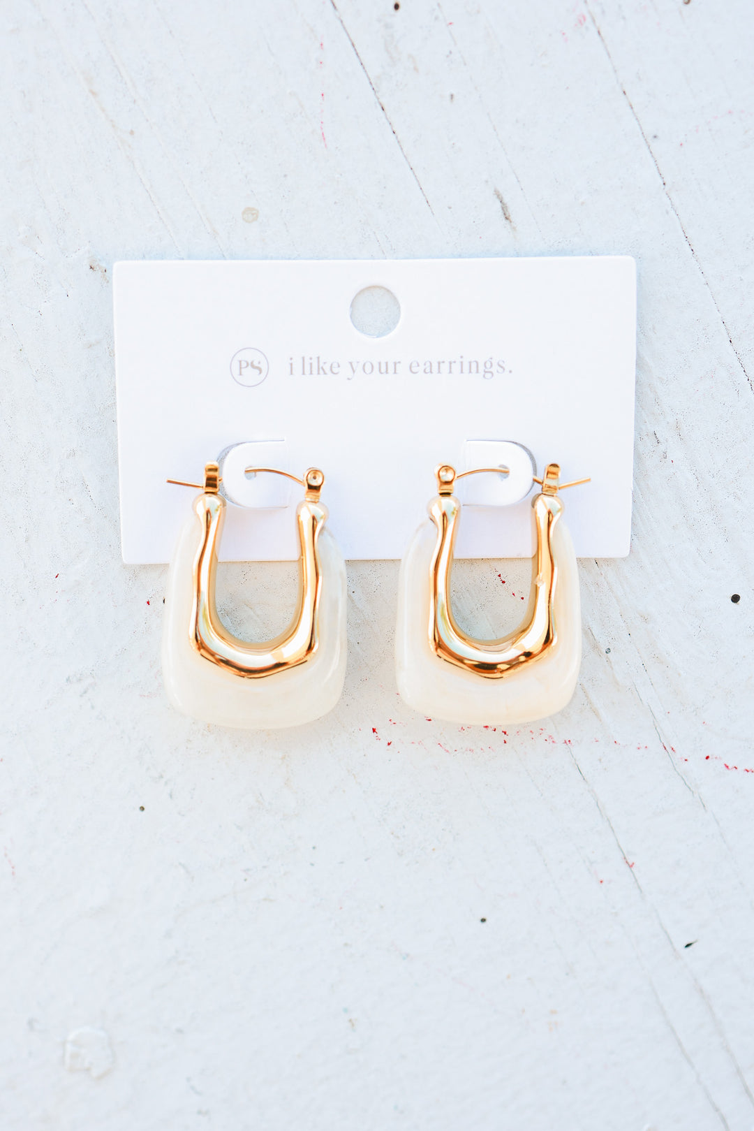 Cha-Cha Resin Hoop Earrings